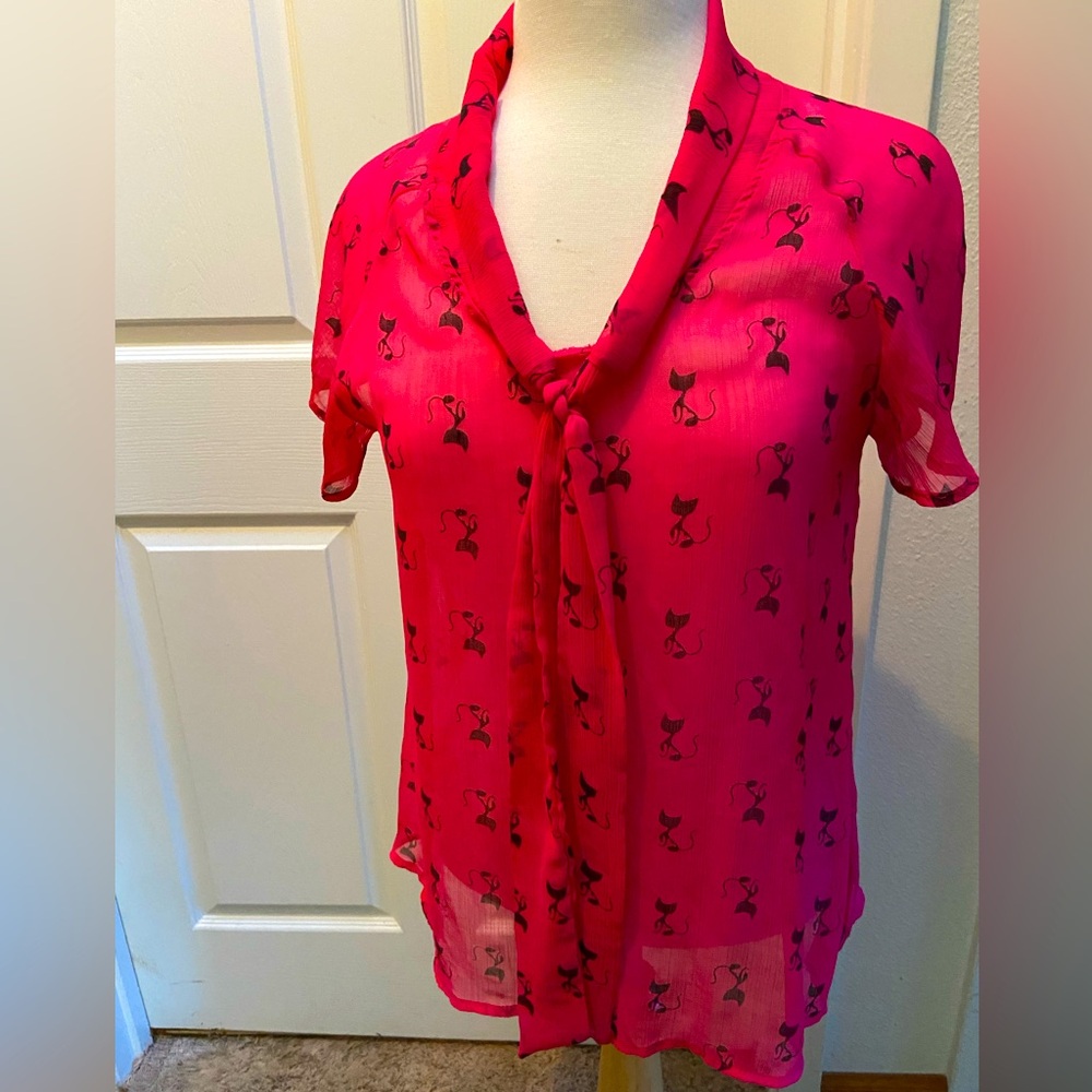 Sheer Pink Kitty Top